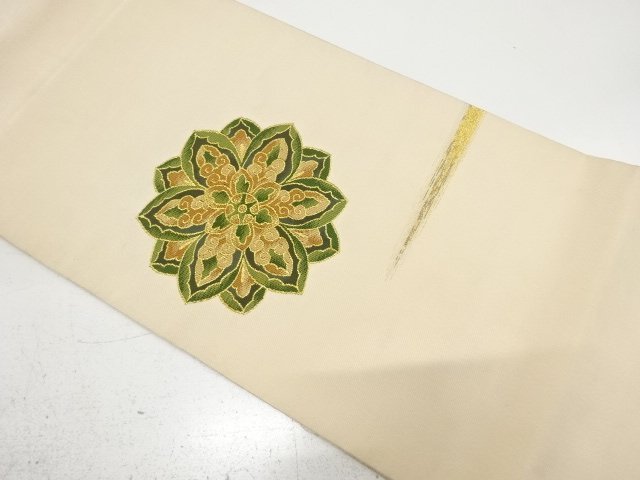 SALE!! Antique Bound pouch obi (material), woven with flower pattern and haze pattern