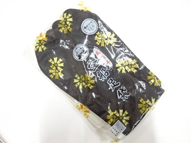 SALE!! JAPANESE KIMONO / UNUSED FUKUSUKE MENS BLACK TABI SOCKS (25 CM / 4-PLY