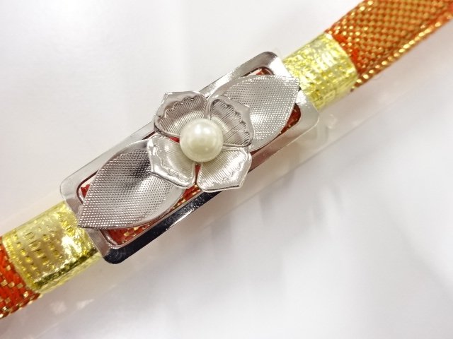 SALE!! JAPANESE KIMONO / ANTIQUE UNUSED PEARL OBIDOME (SASH CLIP) / OBIJIME /