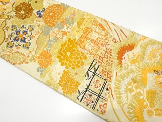 SALE!! JAPANESE KIMONO / ANTIQUE FAN / WOVEN SHELL BARREL / CHRYSANTHEMUM CLO