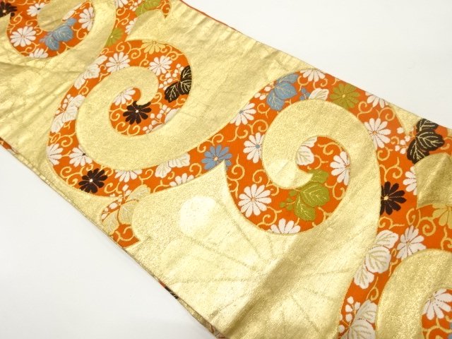 SALE!! JAPANESEKIMONO / ANTIQUE KARAKUSA / CHRYSANTHEMUM / PAULOWNIA PATTERN 