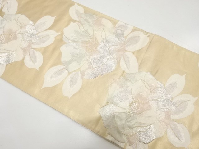 JAPANESE KIMONO / PURE GOLD LEAF HAND-TIED HANDKERCHIEF / WOVEN / FLOR
