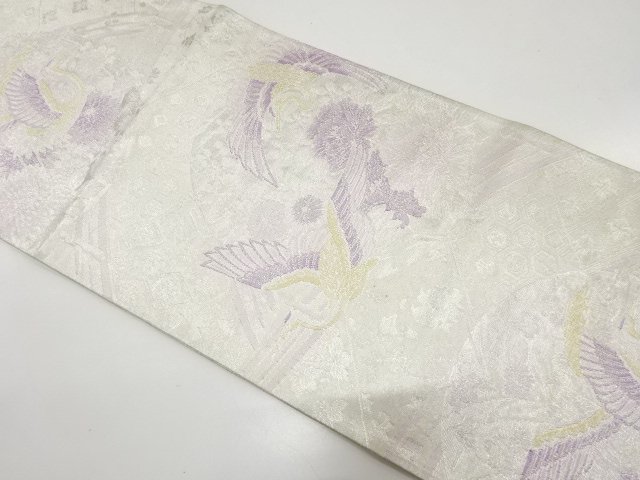 JAPANESE KIMONO / SAGA NISHIKI / CRANE / FLOWER / CLASSIC PATTERN / FU