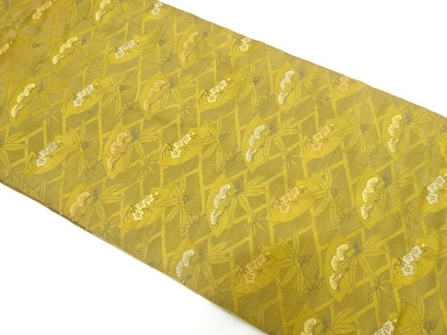 SALE!! JAPANESEKIMONO / ANTIQUE NAGOYA OBI (MATERIALS) / PINE / BAMBOO / PLUM