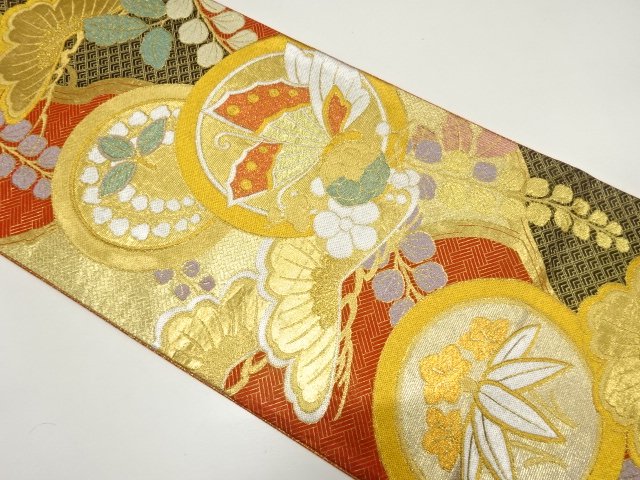 SALE!! JAPANESE FUKURO OBI FOR FURISODE / SAGANISHIKI / WOVEN KIKU