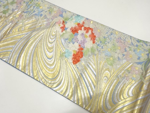 SALE!! JAPANESE FUKURO OBI / WOVEN FLOWER
