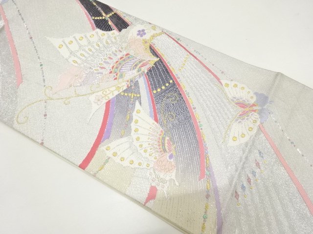 SALE!! JAPANESE KIMONO / ANTIQUE BUTTERFLY / KIMONO FOR SUMMER PATTERN WOVEN 