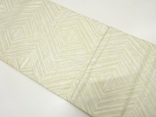 SALE!! JAPANESE KIMONO / ANTIQUE GEOMETRIC PATTERN WOVEN FUKURO OBI (MATERIAL