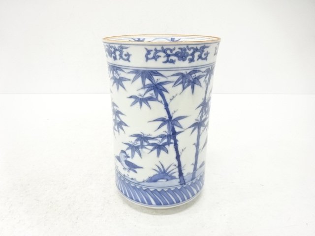 SALE!! JAPANESE COLLECTIBLE / HEIAN TAMAHō-STYLE BLUE-AND-WHITE BAMBOO / SPAR