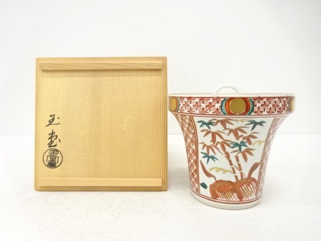SALE!! JAPANESE COLLECTIBLE / TAMADō KILN / RED-PAINTED / SUEHIRO-SHAPED WATE