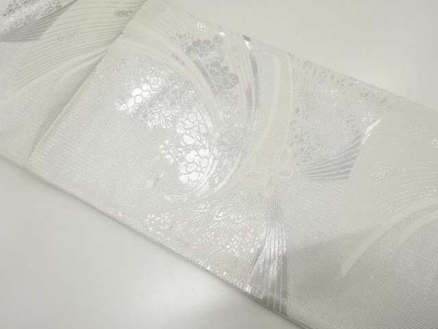 SALE!! JAPANESE KIMONO / FUKURO OBI / ZENTSU / WOVEN RIBBON & PLANT 