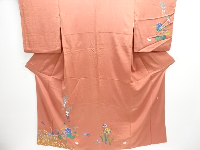 SALE!! JAPANESE KIMONO / HOMONGI / SILK / FLORAL PLANTS