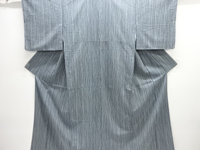 SALE!! JAPANESE KIMONO / ANTIQUE KIMONO / SILK / JODAI TSUMUGI / BAMBOO STRIPE