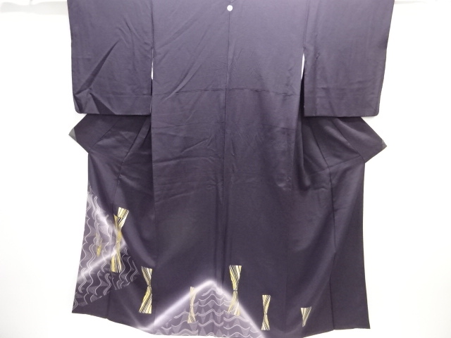 SALE!! JAPANESE KIMONO / IRO-TOMESODE / EMBROIDERY / ABSTRACT