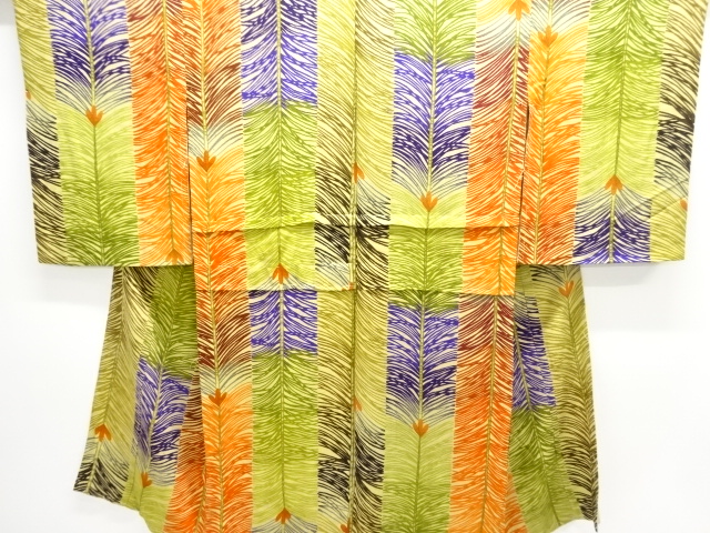 SALE!! JAPANESE KIMONO / ANTIQUE JUBAN / SILK / CHIRIMEN / PINE