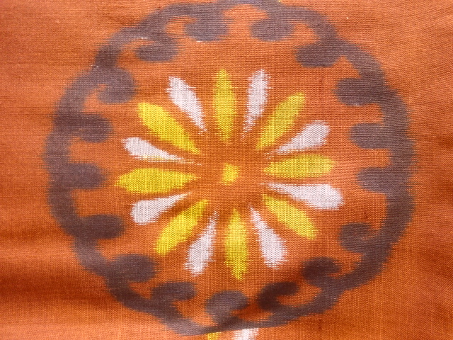 SALE!! JAPANESE KIMONO / ANTIQUE MEISEN KIMONO / SILK / WOVEN FLOWER