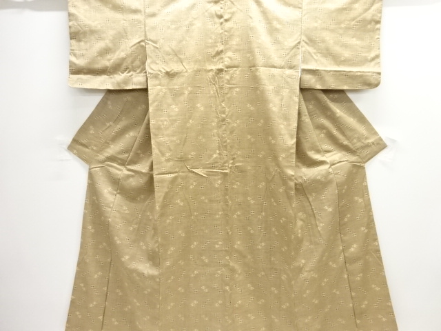 SALE!! JAPANESE KIMONO / ANTIQUE KIMONO / SILK / TSUMUGI / WOVEN KASURI PATTERN