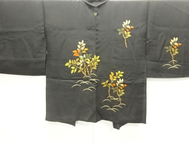 SALE!! JAPANESE HAORI / EMBROIDERY / ONE CREST / LEAVES