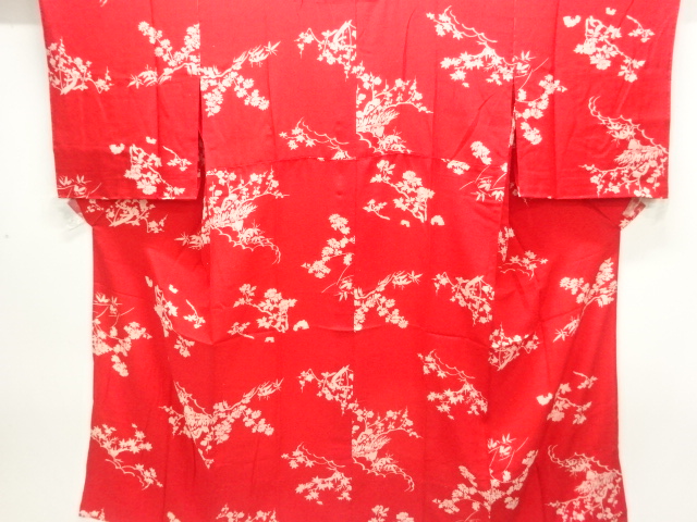 SALE!! JAPANESE KIMONO / ANTIQUE HITOEJUBAN / BRANCH / FLOWER PATTERN
