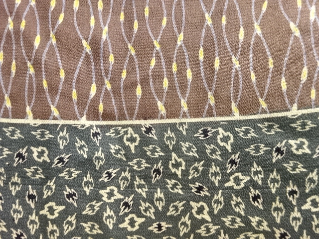 SALE!! JAPANESE KIMONO / ANTIQUE PATTERN SAMPLE HITOE MENS JUBAN
