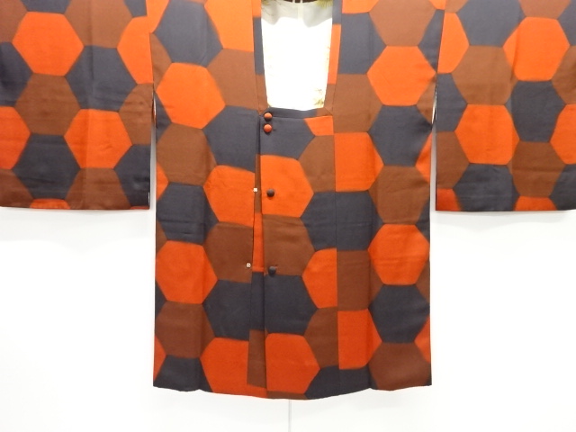 SALE!! JAPANESE KIMONO / MICHIYUKI COAT / ABSTRACT PATTERN 