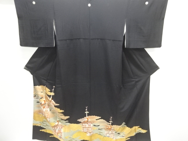 SALE!! JAPANESE KIMONO / TOMESODE / YAMAHOKO FLOATS / SAGARA KNOTS
