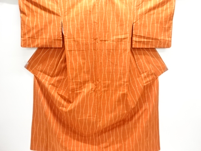 SALE!! JAPANESE KIMONO / TSUMUGI / WOVEN TATEWAKU PATTERN 