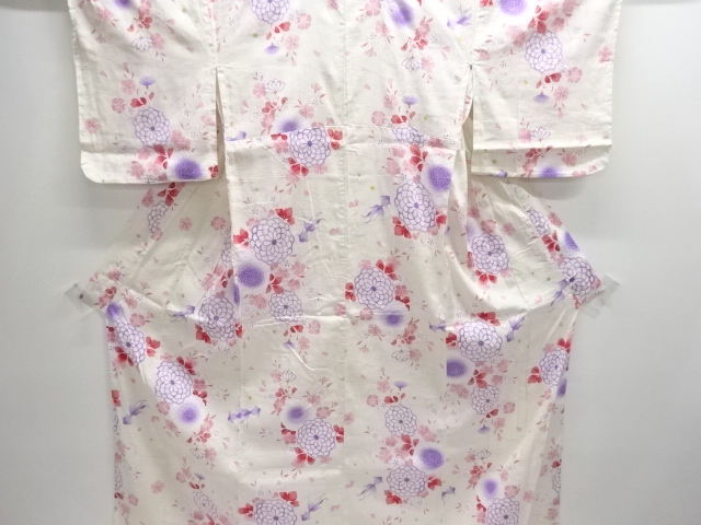 SALE!! JAPANESE KIMONO / YUKATA / KIKU & GOLDFISH