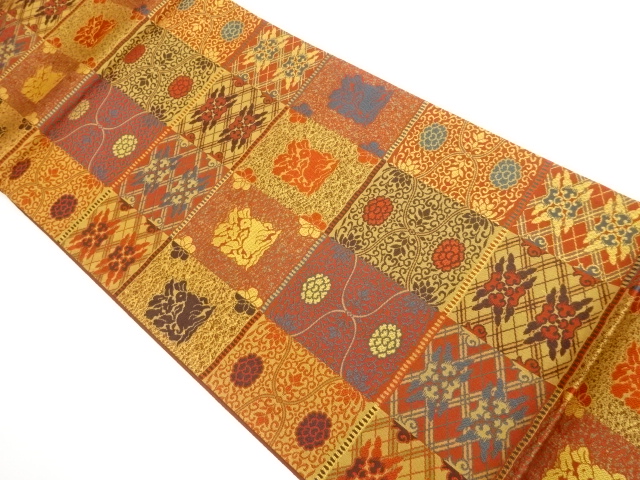 SALE!! JAPANESE KIMONO / FUKURO OBI / ZENTSU / KOIKE ORIMONO / CLASSICAL PATTERN 
