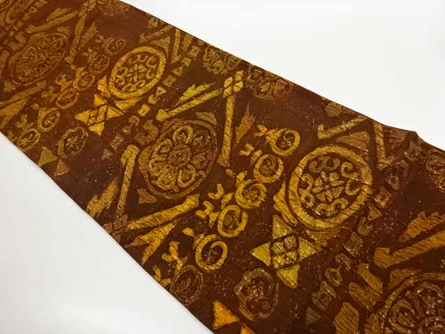 SALE!! JAPANESE KIMONO / FUKURO OBI / MATELASS / WOVEN FLOWER CREST 