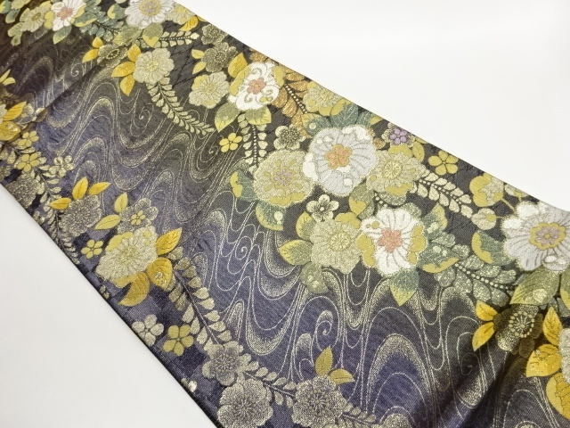 SALE!! JAPANESE KIMONO / FUKURO OBI / WOVEN TSUJIGAHANA & STREAM WATER 