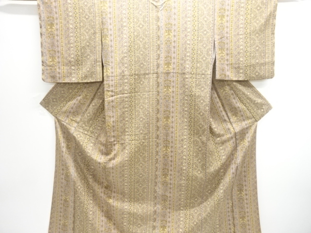 SALE!! JAPANESE KIMONO / ANTIQUE KIMONO / SILK / TSUMUGI / WOVEN FLORAL SARASA