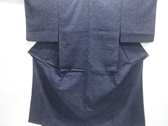 SALE!! JAPANESE KIMONO / ANTIQUE HITOE KIMONO / TAISHO ROMAN STYLE / SILK / MAWATA OJIYA TSUMUGI / WOVEN ABSTRACT PATTERN