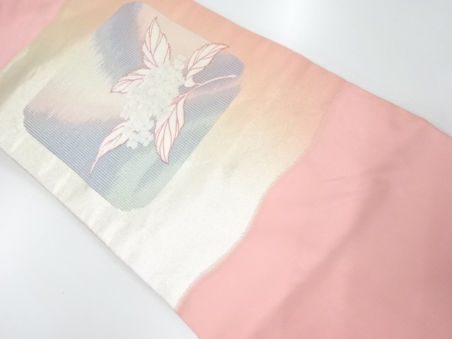 SALE!! JAPANESE KIMONO / NAGOYA OBI / WOVEN HYDRANGEA 
