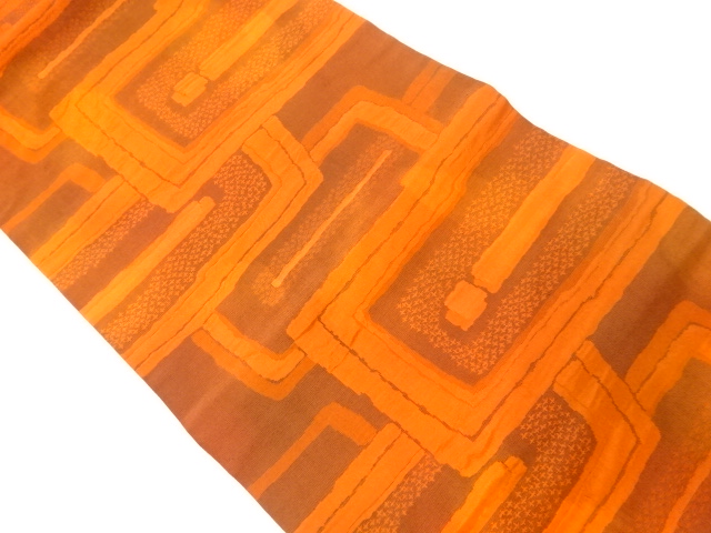 SALE!! JAPANESE KIMONO / NAGOYA OBI / WOVEN ABSTRACT PATTERN 