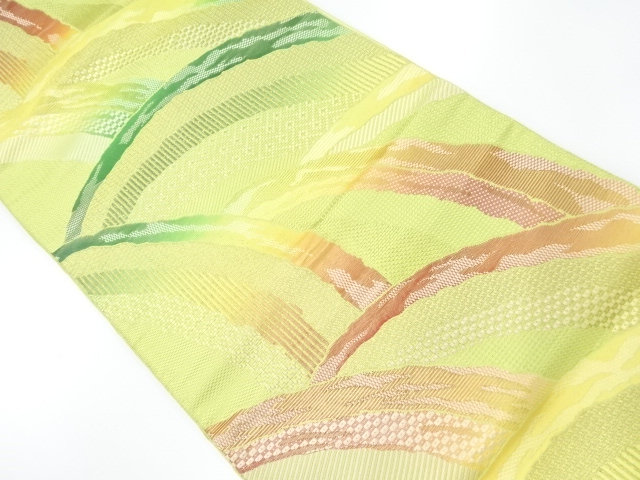 SALE!! JAPANESE KIMONO / NAGOYA OBI / CHKUZEN HAKATA / WOVEN WAVE 