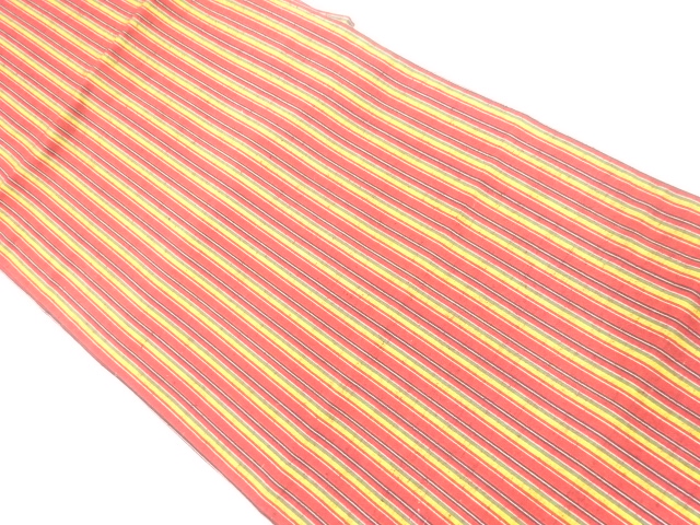 SALE!! JAPANESE KIMONO / HIRAKI NAGOYA OBI / TSUMUGI / WOVEN STRIPE