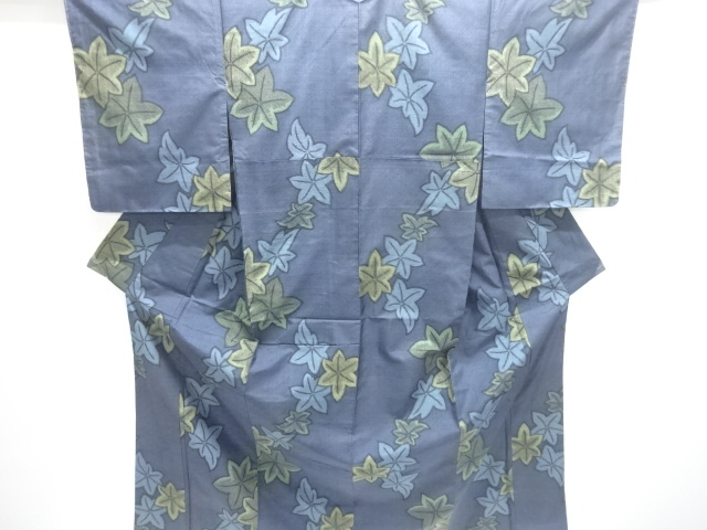 SALE!! JAPANESE KIMONO / UNUSED TSUMUGI / WOVEN MAPLE 