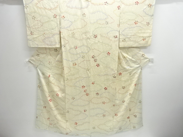 SALE!! JAPANESE KIMONO / KOMON / SHIBORI / CLOUD & FLOWER 