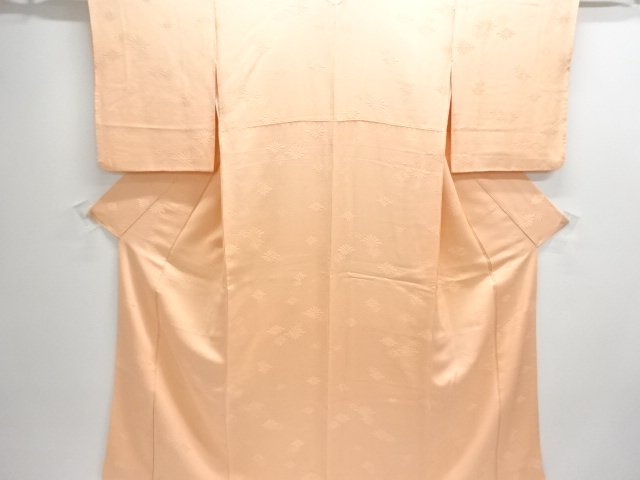 SALE!! JAPANESE KIMONO / IROMUJI / SILK / WOVEN KIKU & RHOMBUS / SINGLE CREST