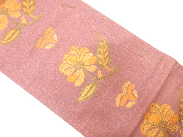 SALE!! JAPANESE FUKURO OBI / WOVEN FLOWER
