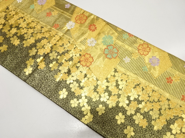 SALE!! JAPANESE FUKURO OBI FOR FURISODE / WOVEN SAKURA