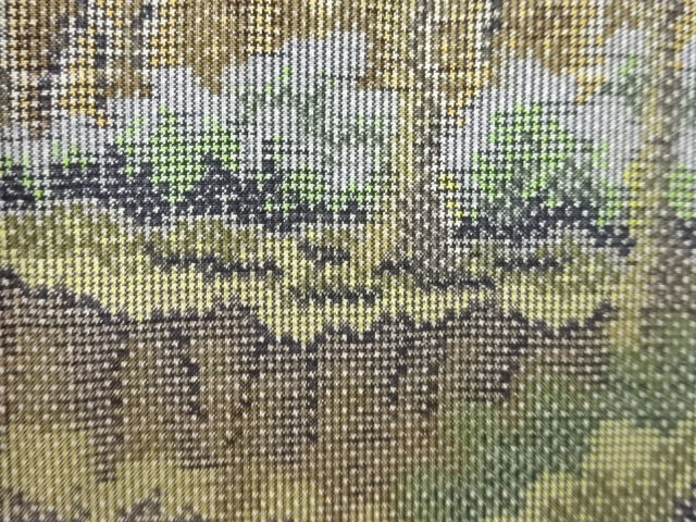 SALE!! JAPANESE KIMONO / ANTIQUE KIMONO / DORO OSHIMA TSUMUGI / WOVEN TREES