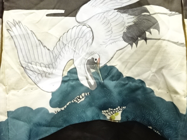 SALE!! JAPANESE KIMONO / ANTIQUE KIMONO FOR BOYS / SILK / PINE & CRANE