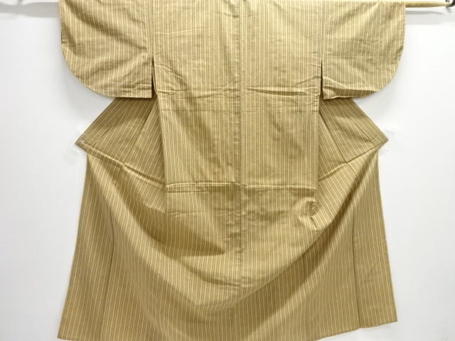 SALE!! JAPANESE KIMONO / ANTIQUE HITOE KIMONO / TAISHO ROMAN STYLE / WOVEN STRIPE