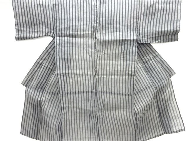 JAPANESE KIMONO / ANTIQUE RYUSO / WOVEN STRIPE