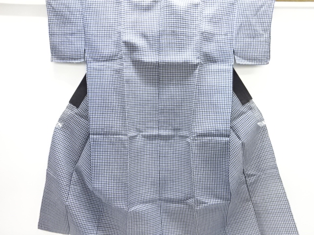 JAPANESE KIMONO / ANTIQUE RYUSO / WOVEN GRID