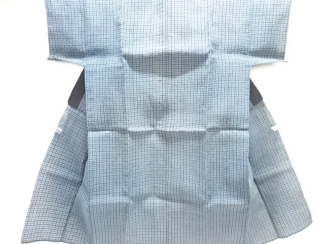 JAPANESE KIMONO / ANTIQUE RYUSO / WOVEN GRID