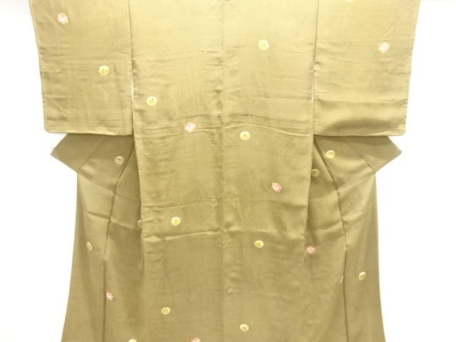 SALE!! JAPANESE KIMONO / ANTIQUE KIMONO / TAISHO ROMAN STYLE / MON KINSHA / SILK / FLOWERS