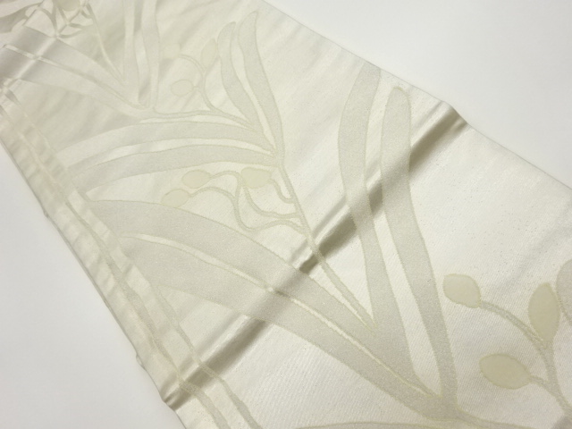 SALE!! JAPANESE KIMONO / VINTAGE NAGOYA OBI / WOVEN PLANTS & LEAVES